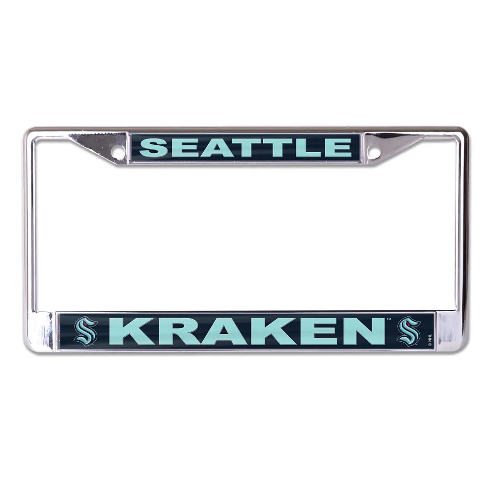 Seattle Kraken Laser Chrome License Plate Frame