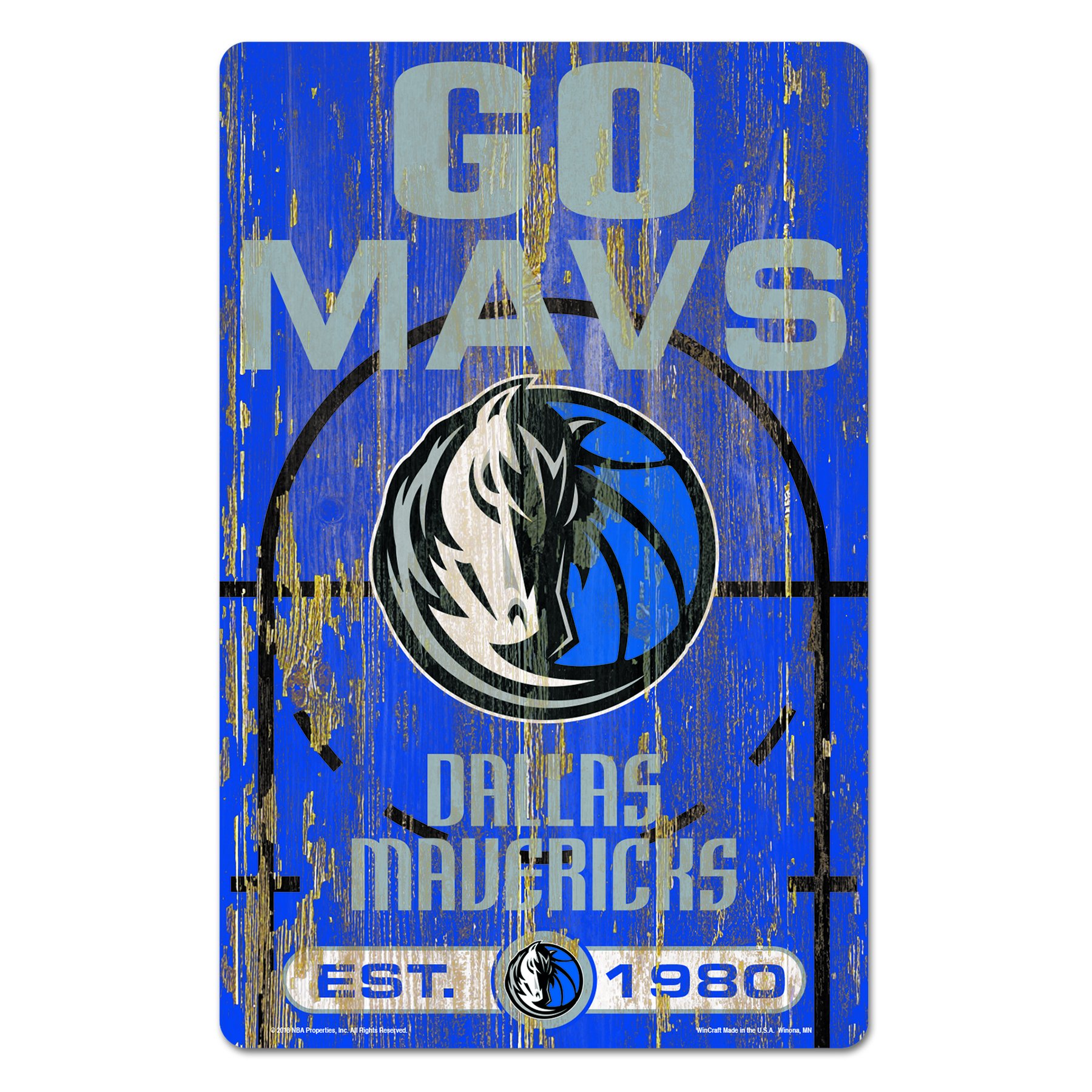 Dallas Mavericks Wood Slogan Sign 11x17"