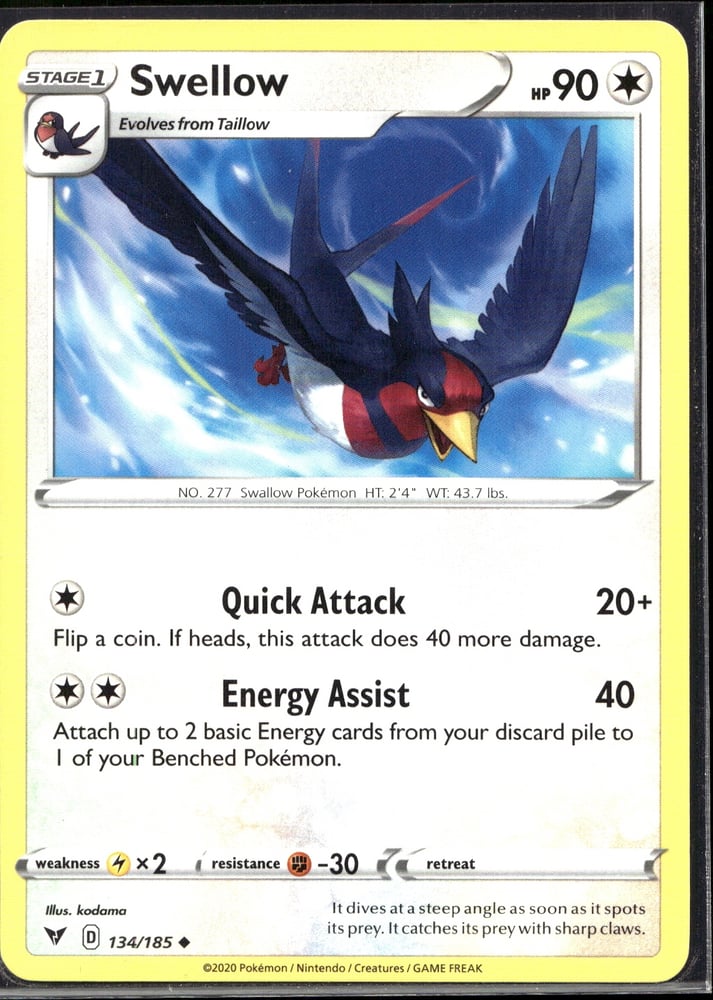 Swellow - SWSH4 134/185