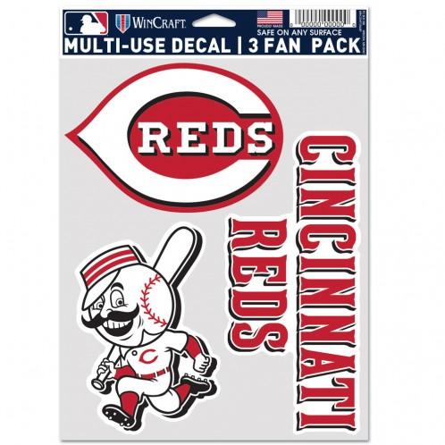 Cincinnati Reds Multi Use 3 Pack Fan Decals