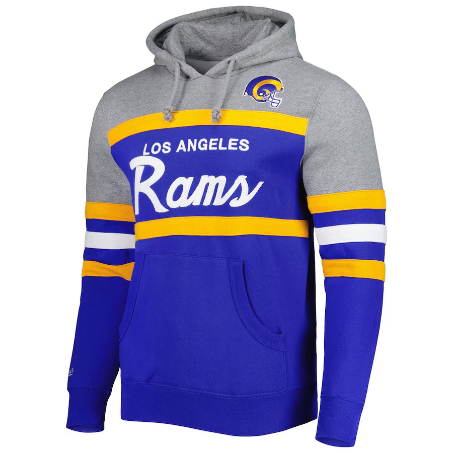 Los Angeles Rams Retro Script Mitchell and Ness Hooded Sweatshirt
