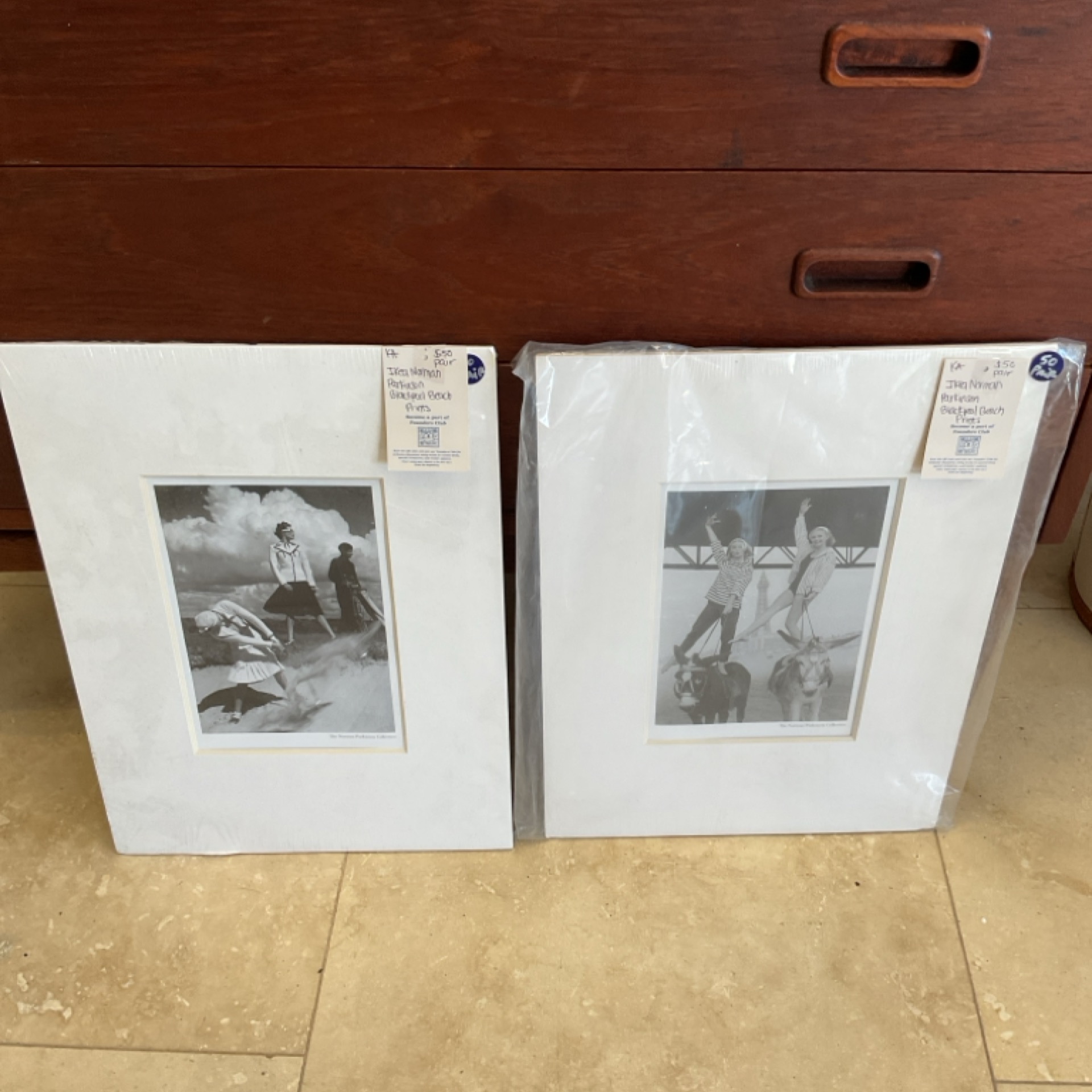 IKEA Norman Parkinson black to beach prints pair
