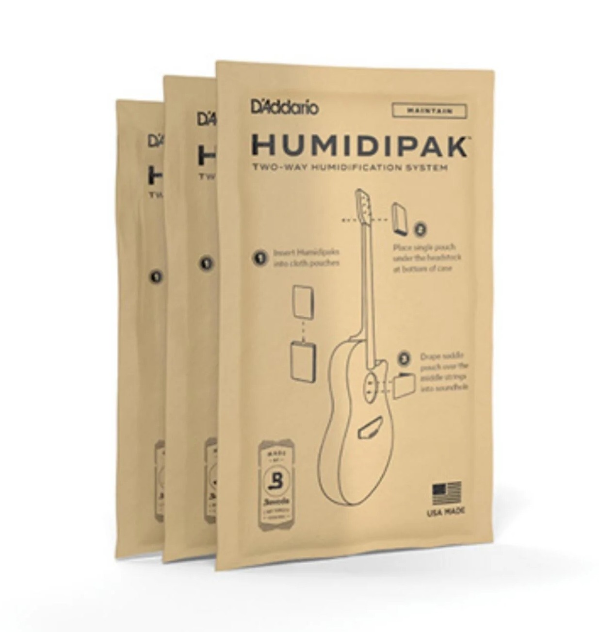D'Addario Guitar Humidifier Packs (3 pack)