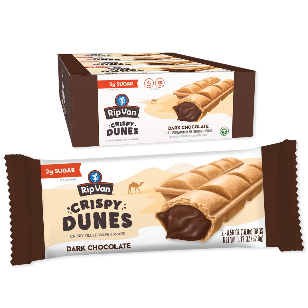 Rip Van Dark Chocolate Crispy Dunes Wafer Bars 1.12 oz 12 ct