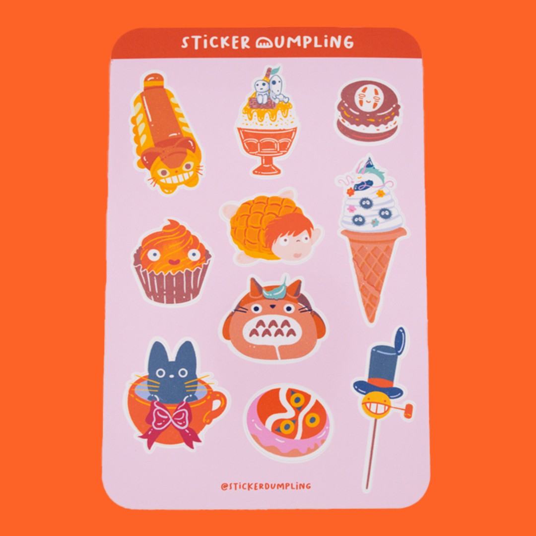 Ghibli Sweets Sticker Sheet