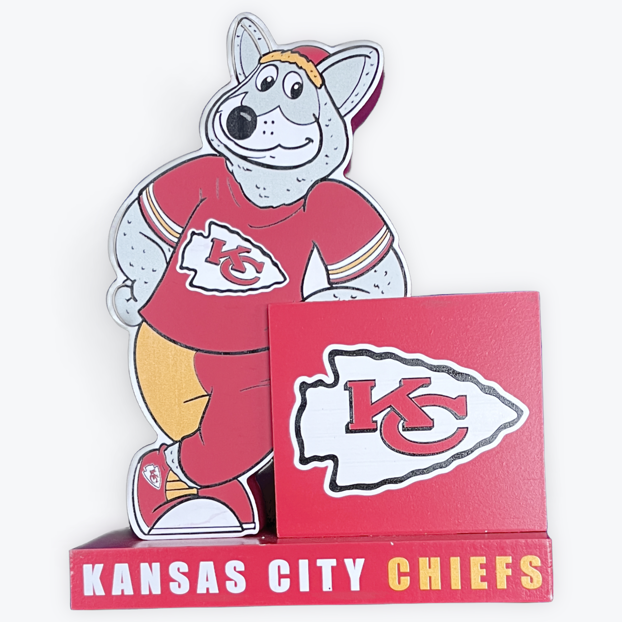 Kansas City Chiefs 8" Wood Mascot Stand