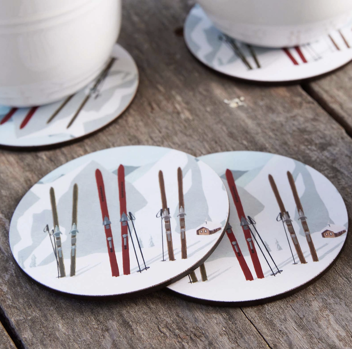 Ski Time Coasters: Set of 4