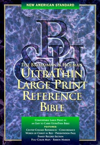 Holy Bible: Ultrathin Large Print Reference : New American Standard : Black Genuine Leather Copy