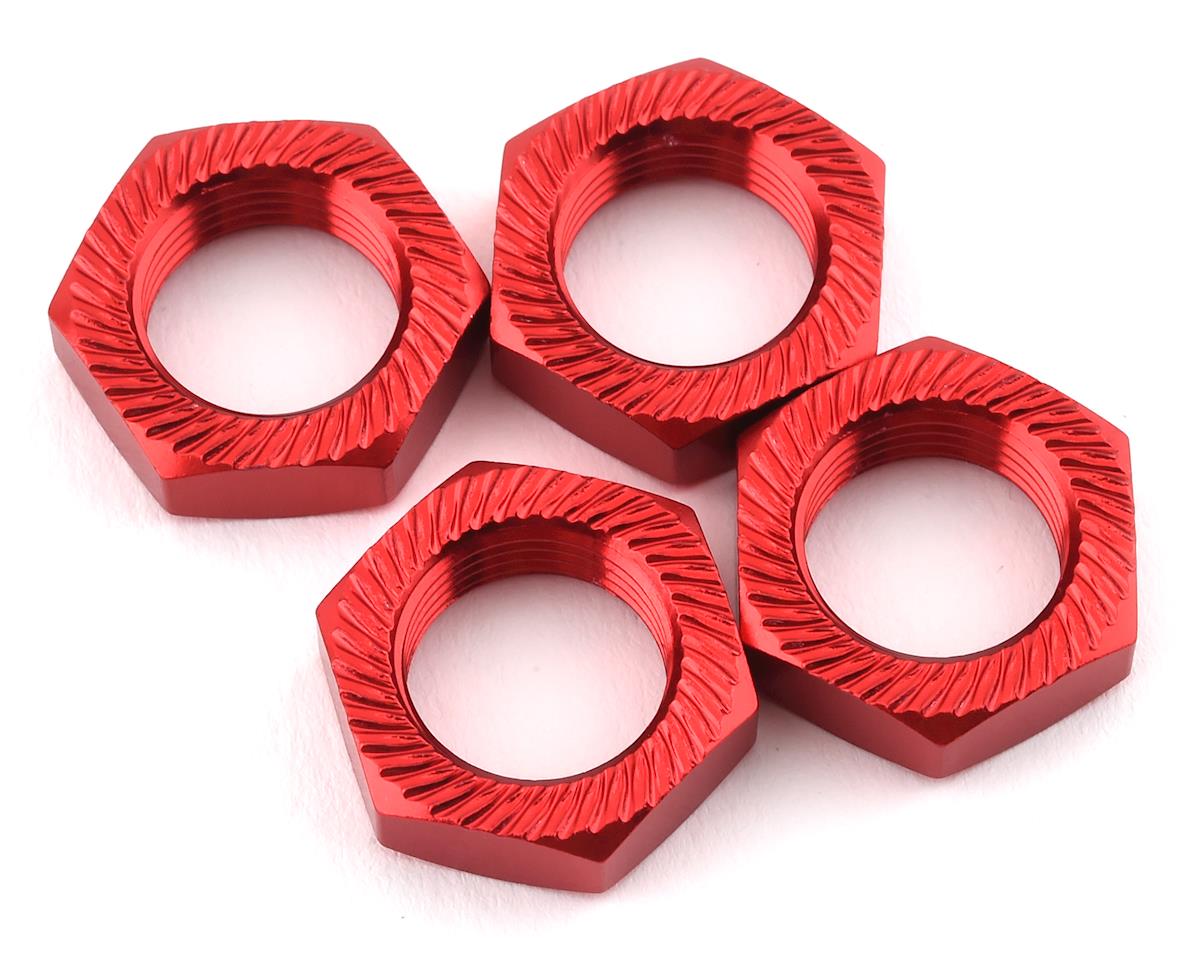 Aluminum Wheel Nut 17mm Red 4pcs AR310906
