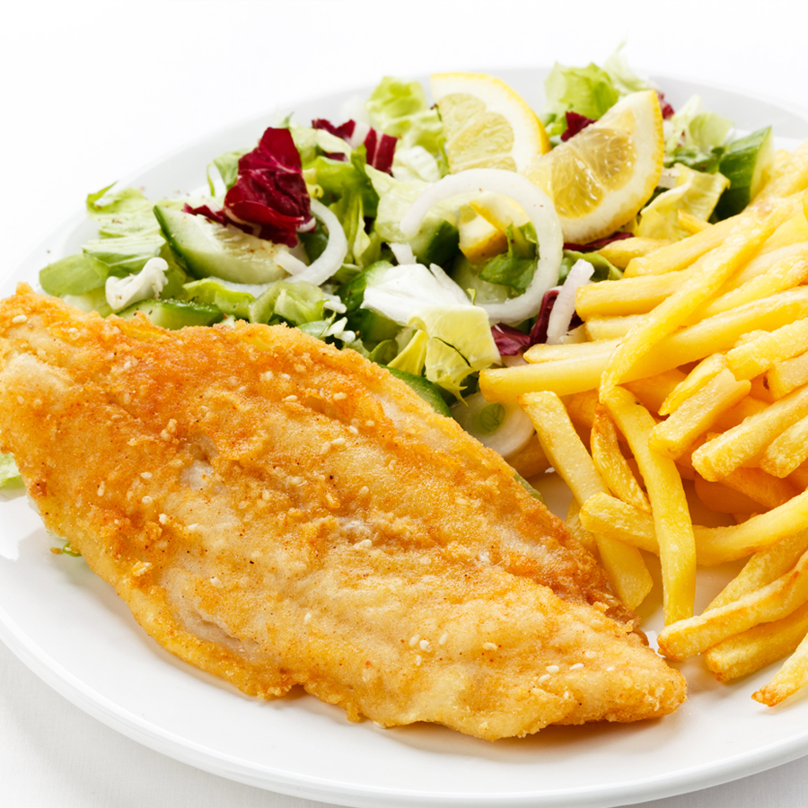 FISH CHIPS SALAD