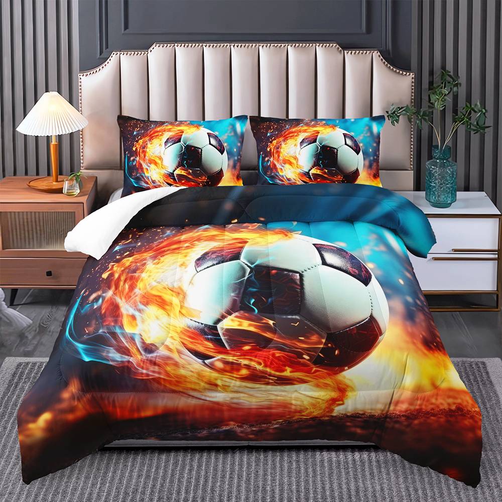 Inferno Soccer Passion Quilt Cover Set