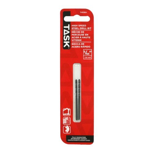 Task Tools 2-Pack High-Speed Steel Drill Bit, 5/64-Inch
