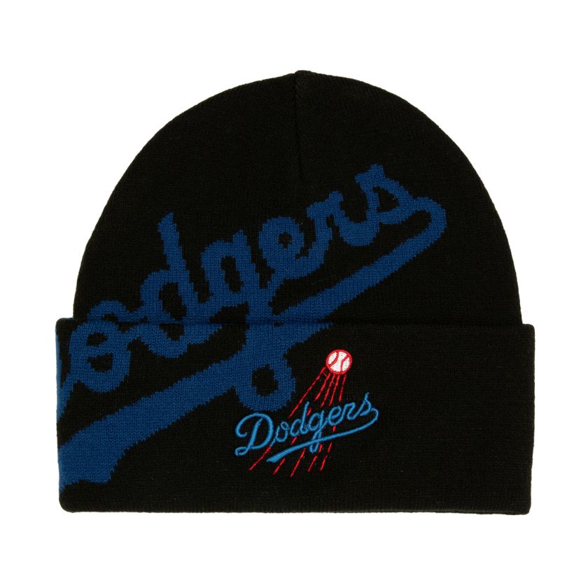 Los Angeles Dodgers Cricket Knit Mitchell and Ness Beanie