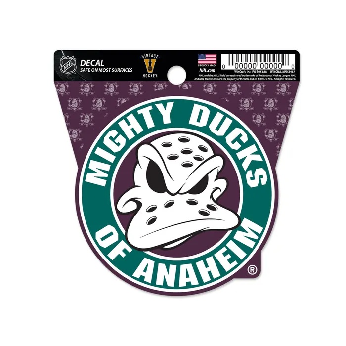 Anaheim Ducks Retro Clean Cut Decal 3x4"