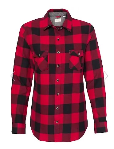 Ladies Flannel-Rd/Blk
