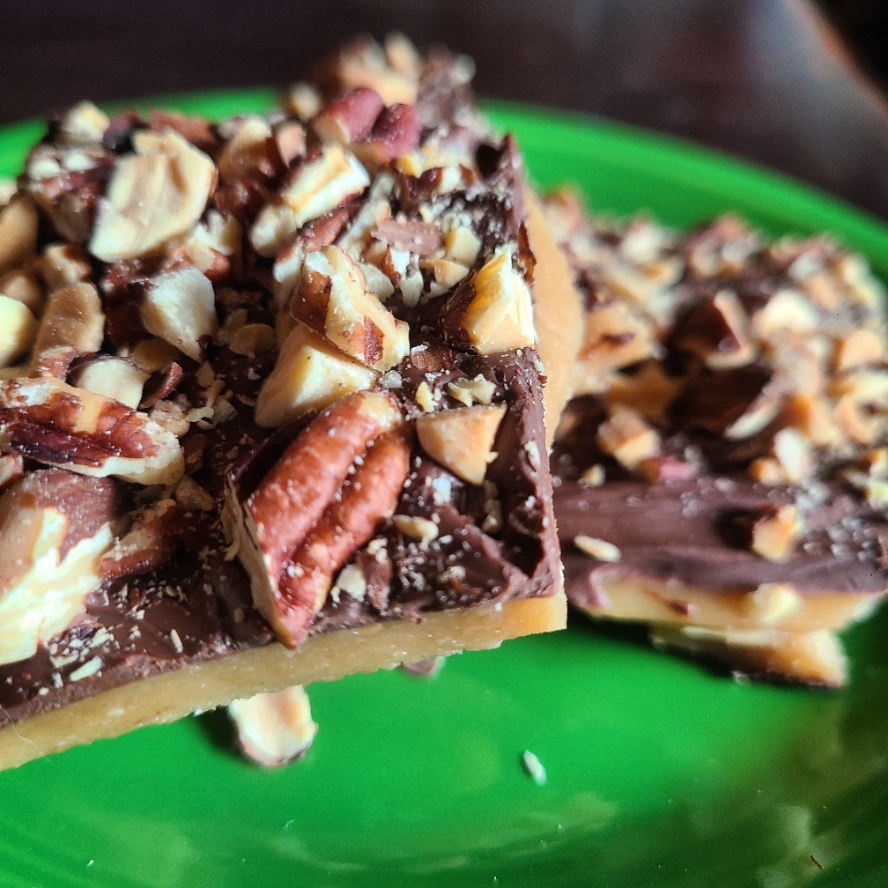 Photo of Homemade English Toffee with Almonds and Pecans 1 Lb