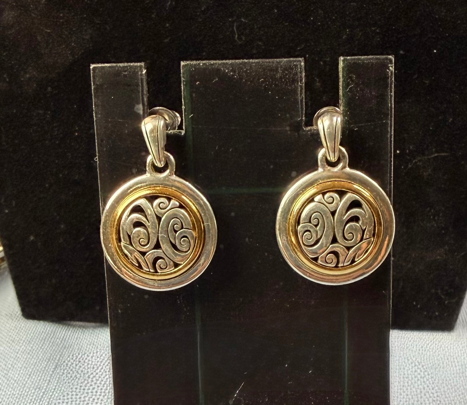 Brighton Spin Master Two Tone Dangle Earrings **RETIRED**