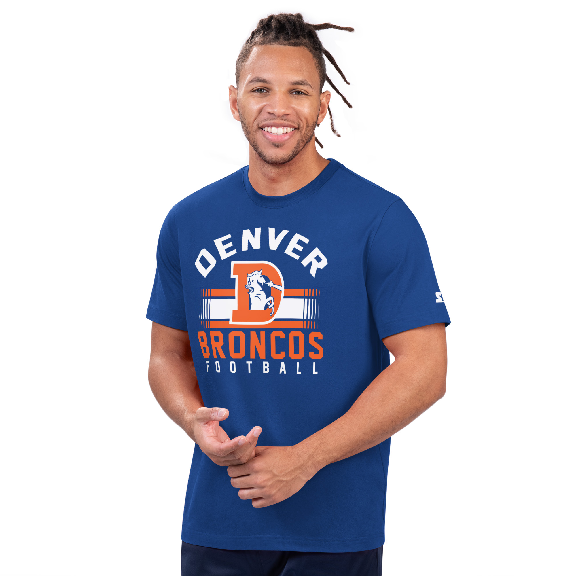 Denver Broncos Retro Royal Starter Hashmark Arch Shirt