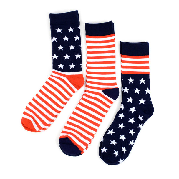3-Pack Mens Sock Assorted USA Flag