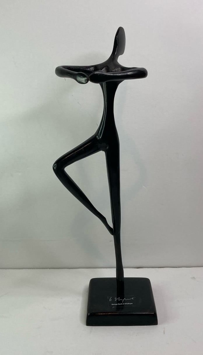 Bodrul Khalique Mid Century Ballet Sculpture In Bronze Minimalist Statue