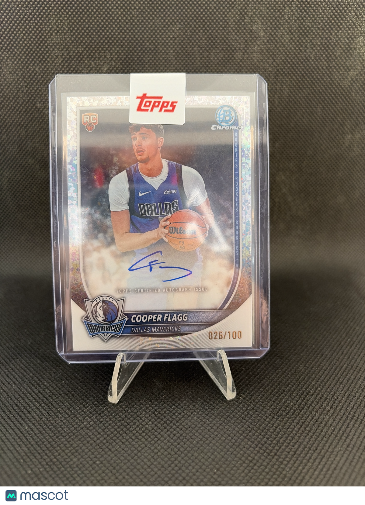 2025 Bowman Chrome Cooper Flagg Mini Diamond RC Auto /100