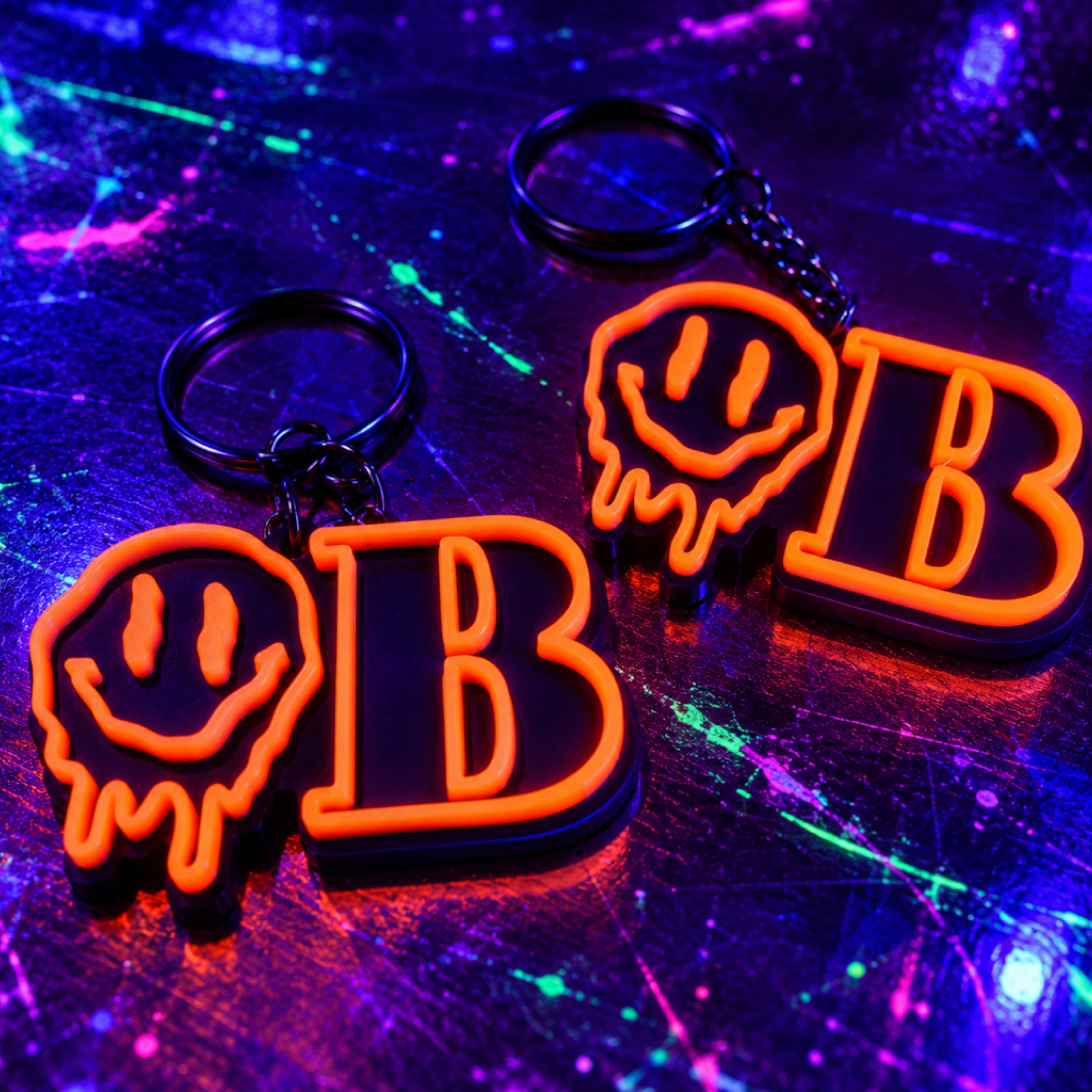 OB Drip Keychain Black & Orange