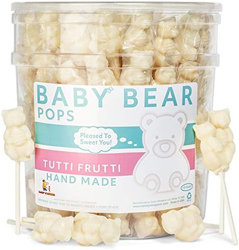 Espeez 115 Ct Tutti Frutti Beary Totally White Pops