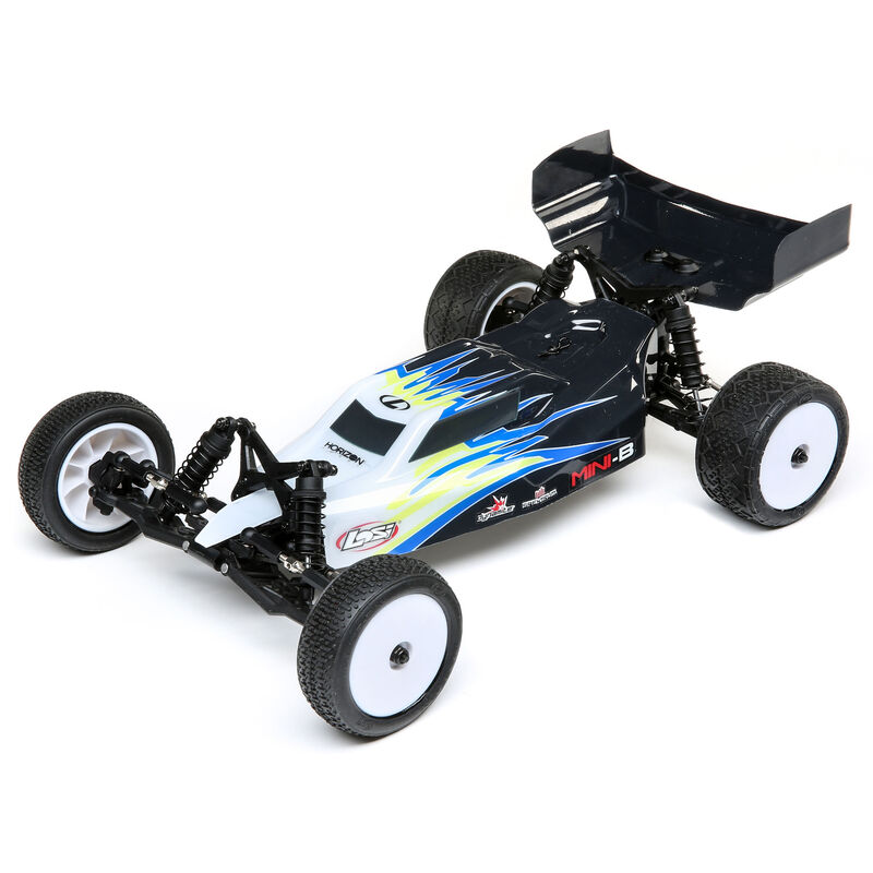 Mini B Brushed RTR 2wd Black/White LOS01016T2