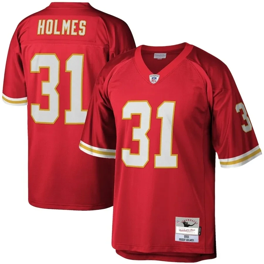 Kansas City Chiefs 2002 Priest Holmes #31 Red Mitchell and Ness Jersey