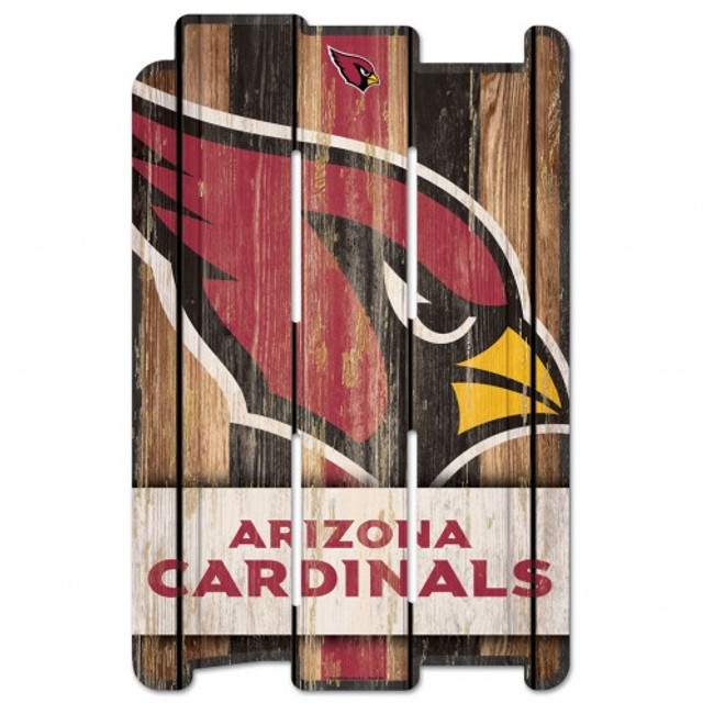 Arizona Cardinals Wood Fence Plank Sign 11x17"