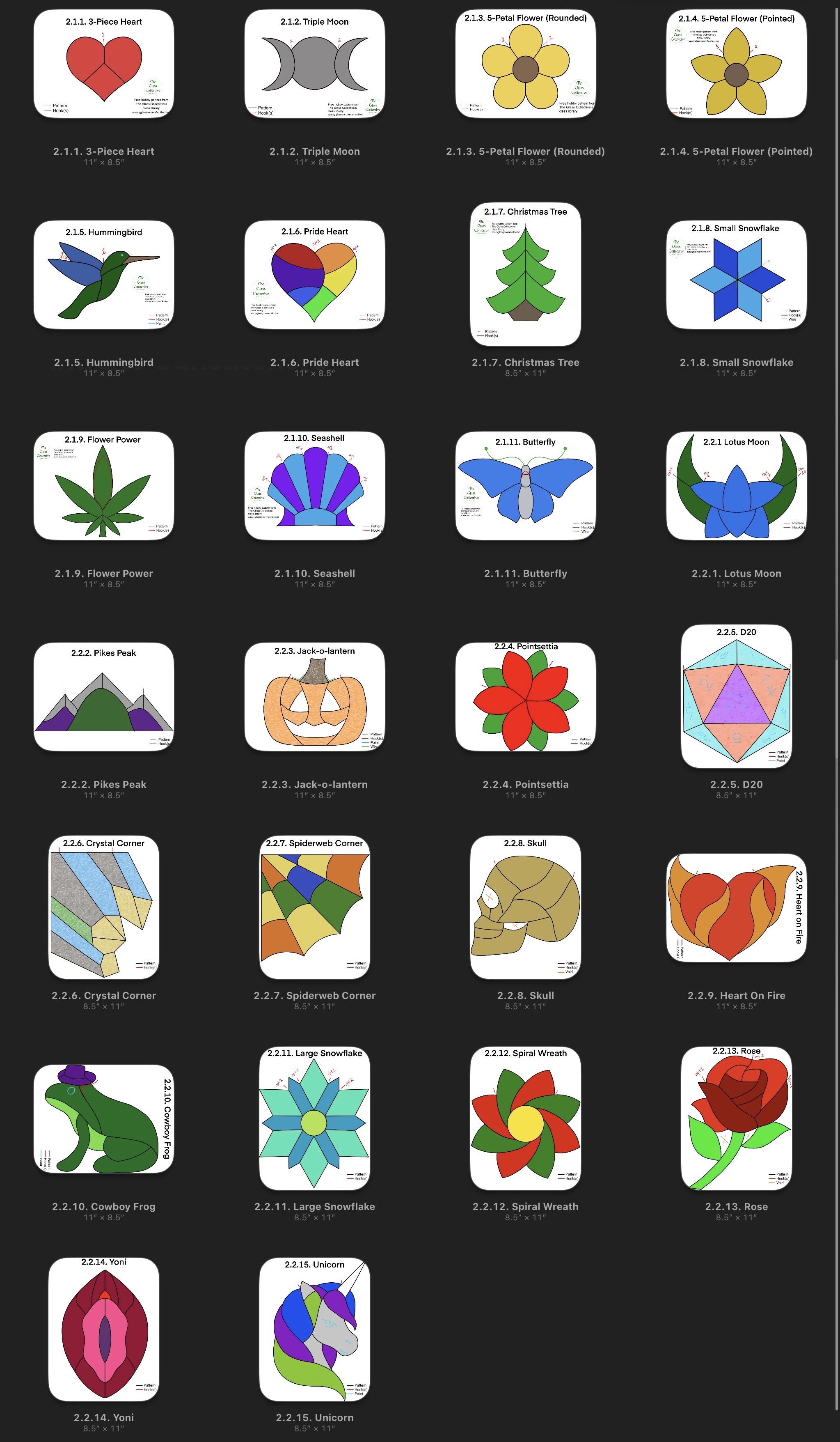 Free Pattern Library - Suncatchers