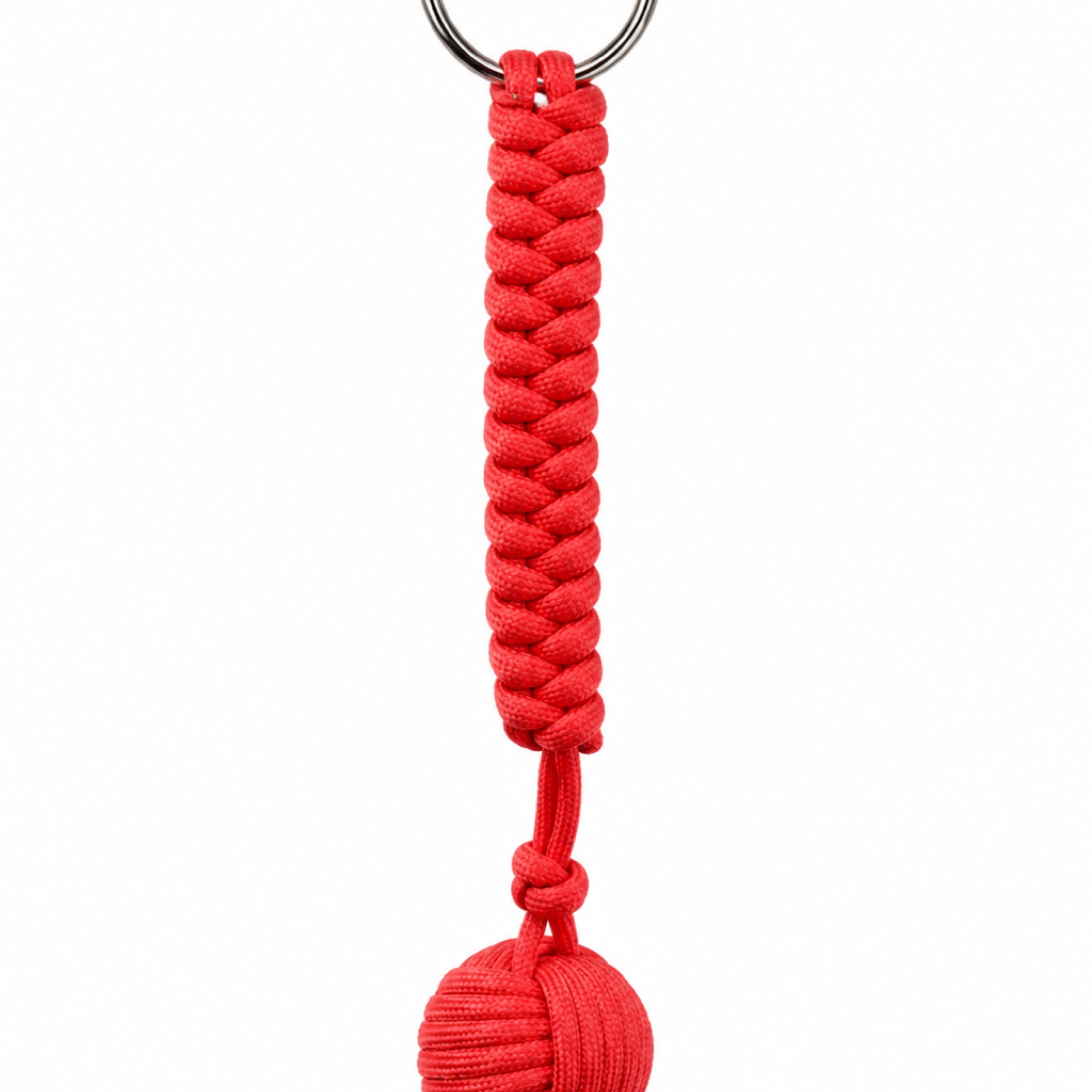 Red Paracord Monkey Fist Keychain