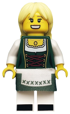 col165 Pretzel Girl, Series 11 (Minifigure Only without Stand and Accessories)