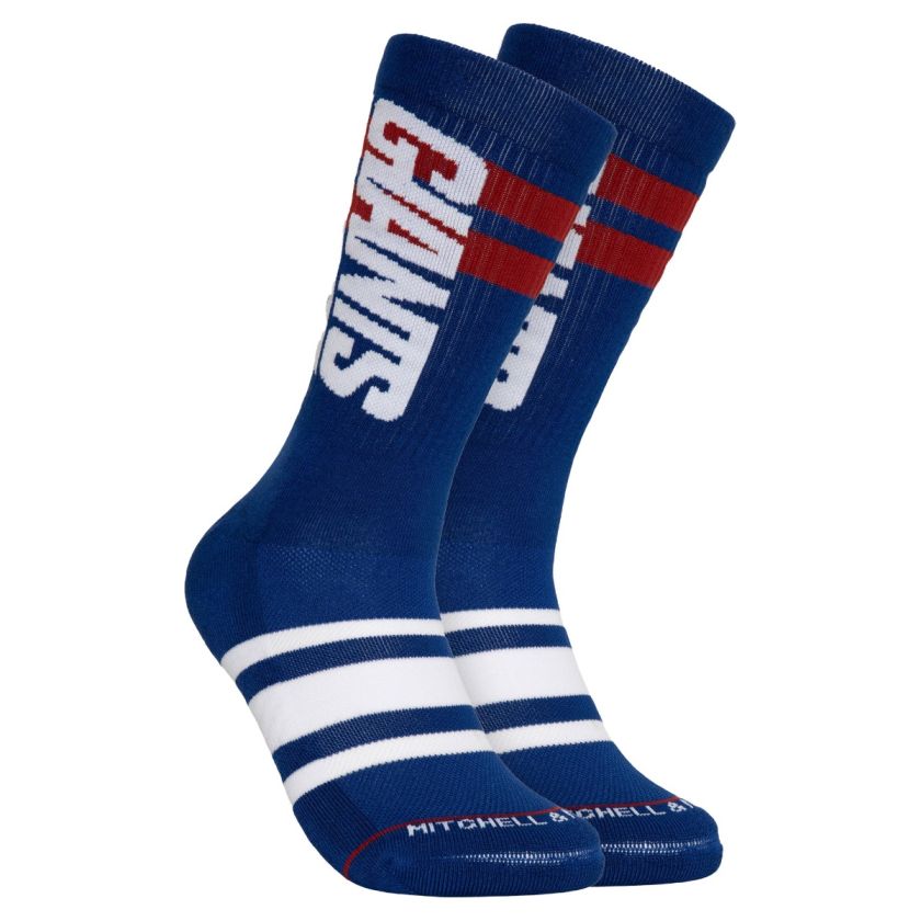 New York Giants Retro Mitchell and Ness Lateral Socks