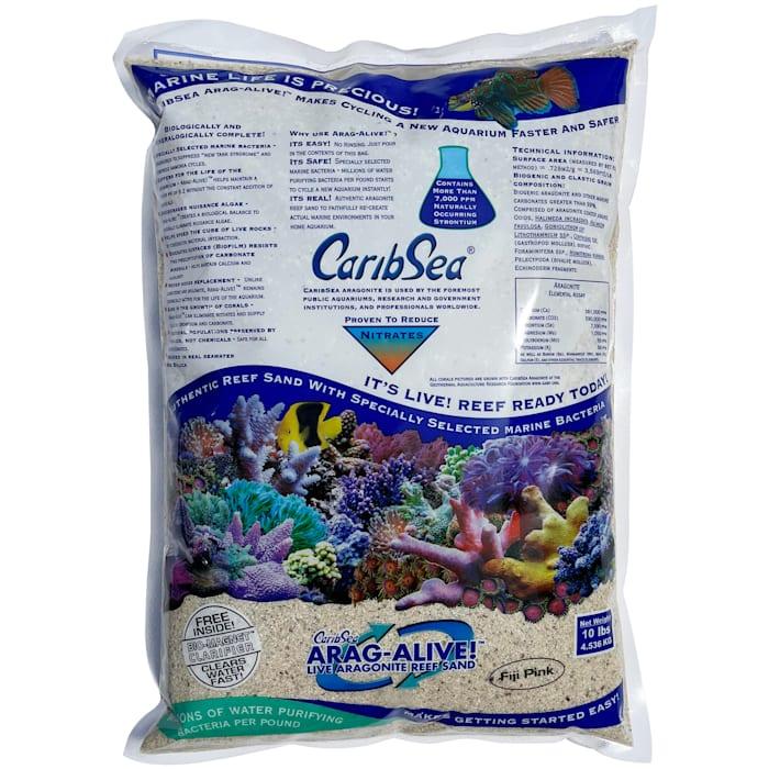Caribsea 084078 10 Lbs ARAG-Alive Bahamas Oolite Aquarium Sand