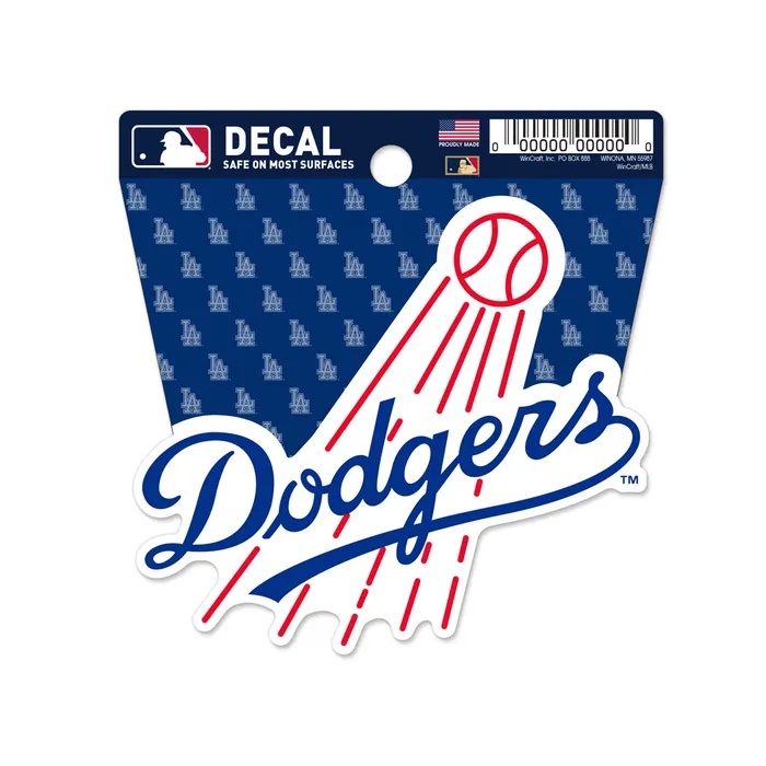 Los Angeles Dodgers Retro Clean Cut Decal 3x4"