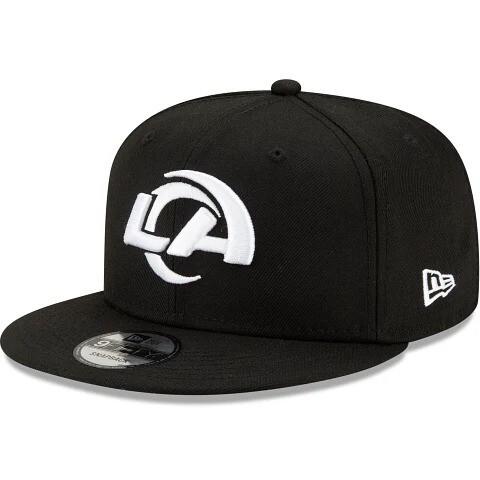 Los Angeles Rams Black and White New Era 9FIFTY Snapback Hat