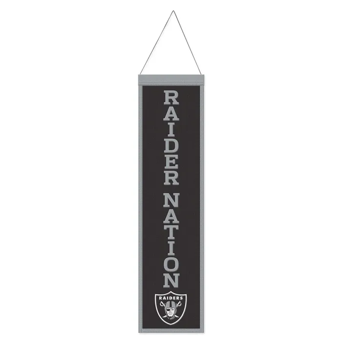 Las Vegas Raiders Wool Raider Nation Banner 8x32"