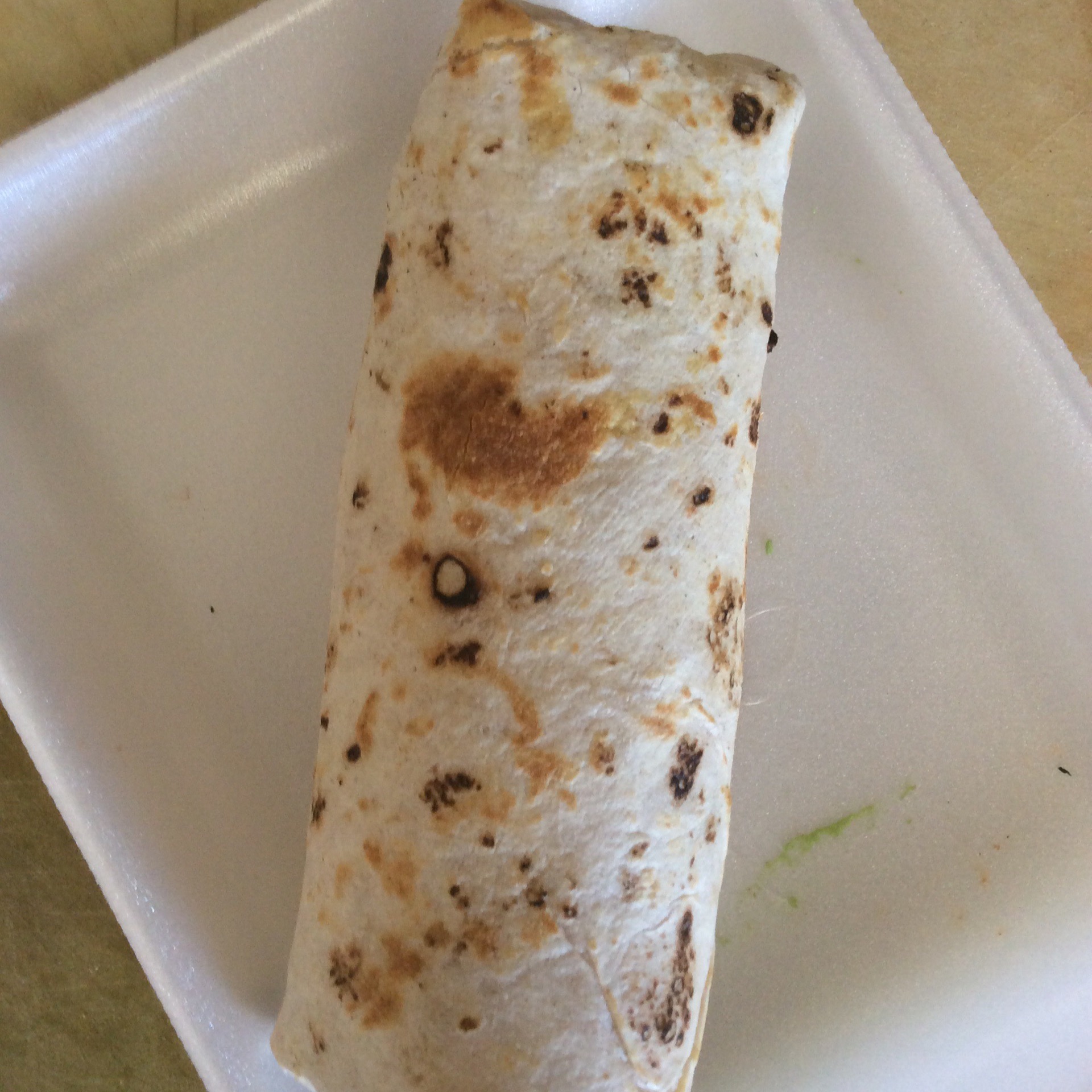 Burrito Chico de Lengua - Small Beef Tongue Burrito from Tacos del Valle