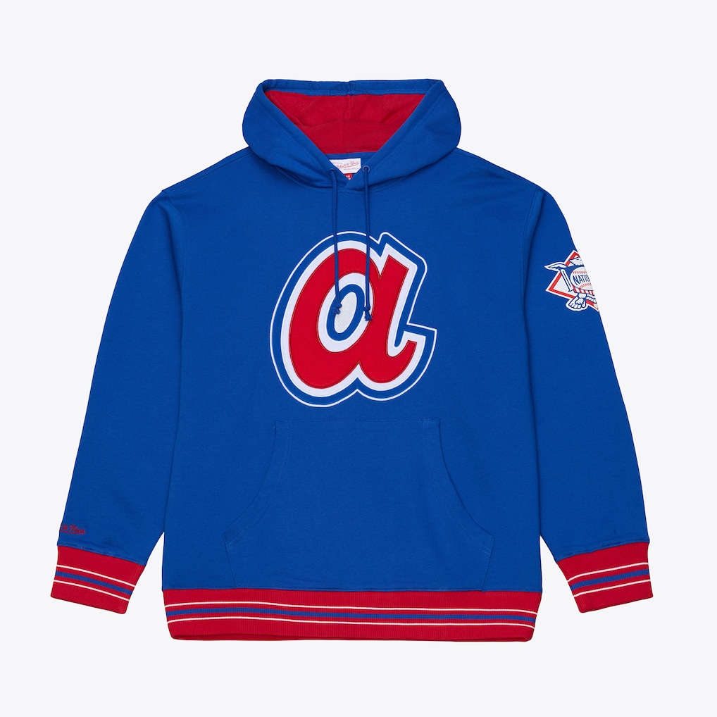 Atlanta Braves Playoff Win Mitchell and Ness Hooded Sweatshirt