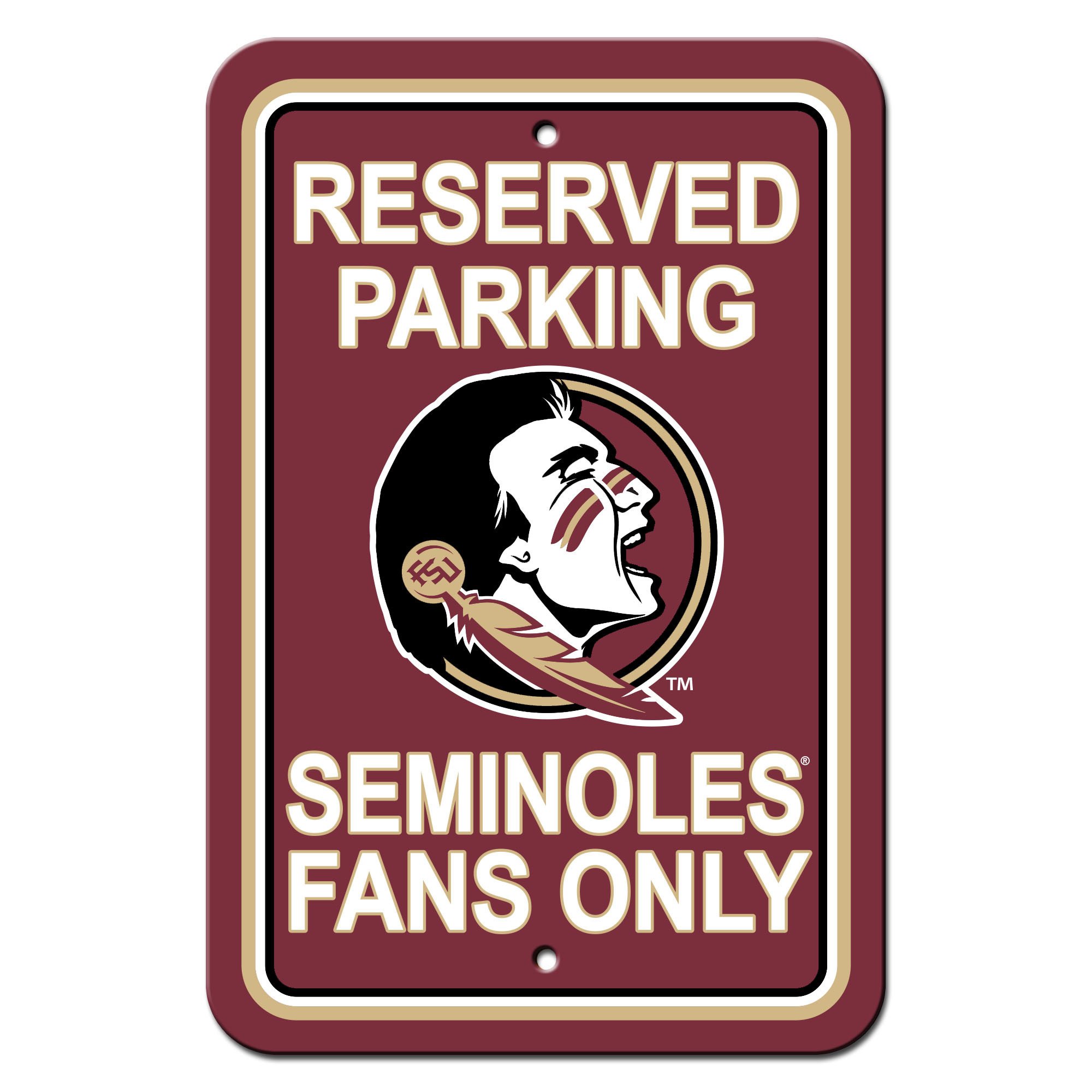 Florida State Seminoles Sign Reserved Parking Sign 12x18"