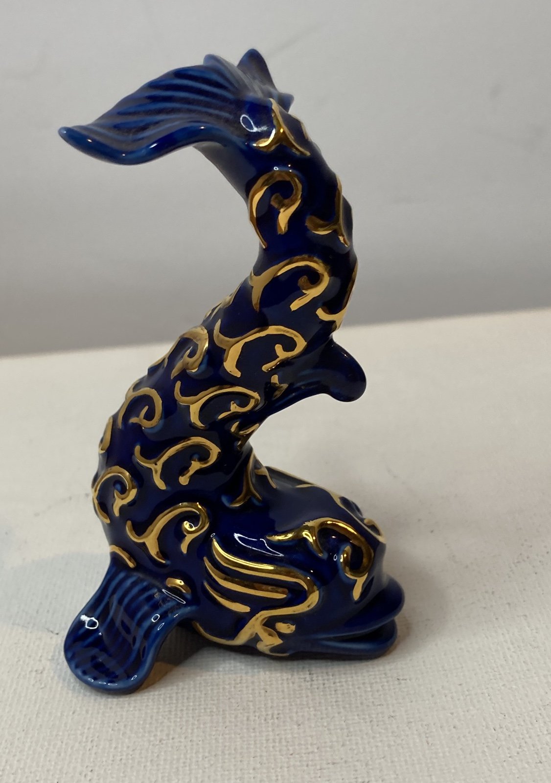 LENOX Cobalt Blue Dolphin with Golden Accents