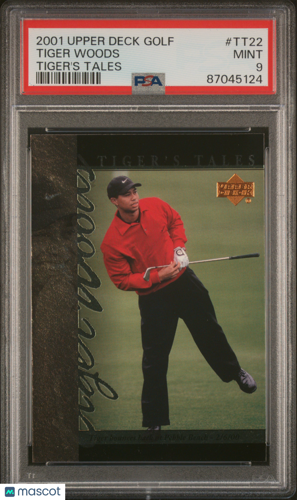 2001 Upper Deck Tiger's Tales Tiger Woods #TT22 PSA 9