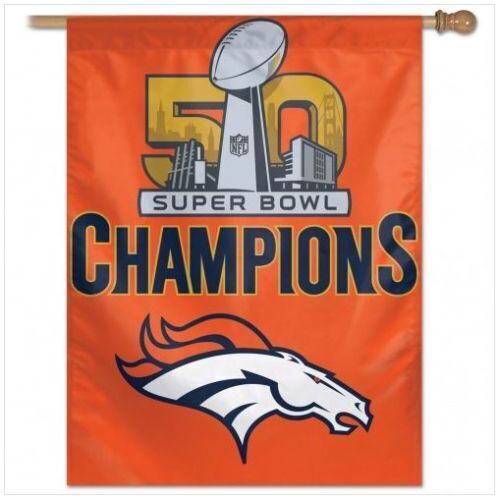 Denver Broncos Super Bowl 50 Champions Vertical Banner