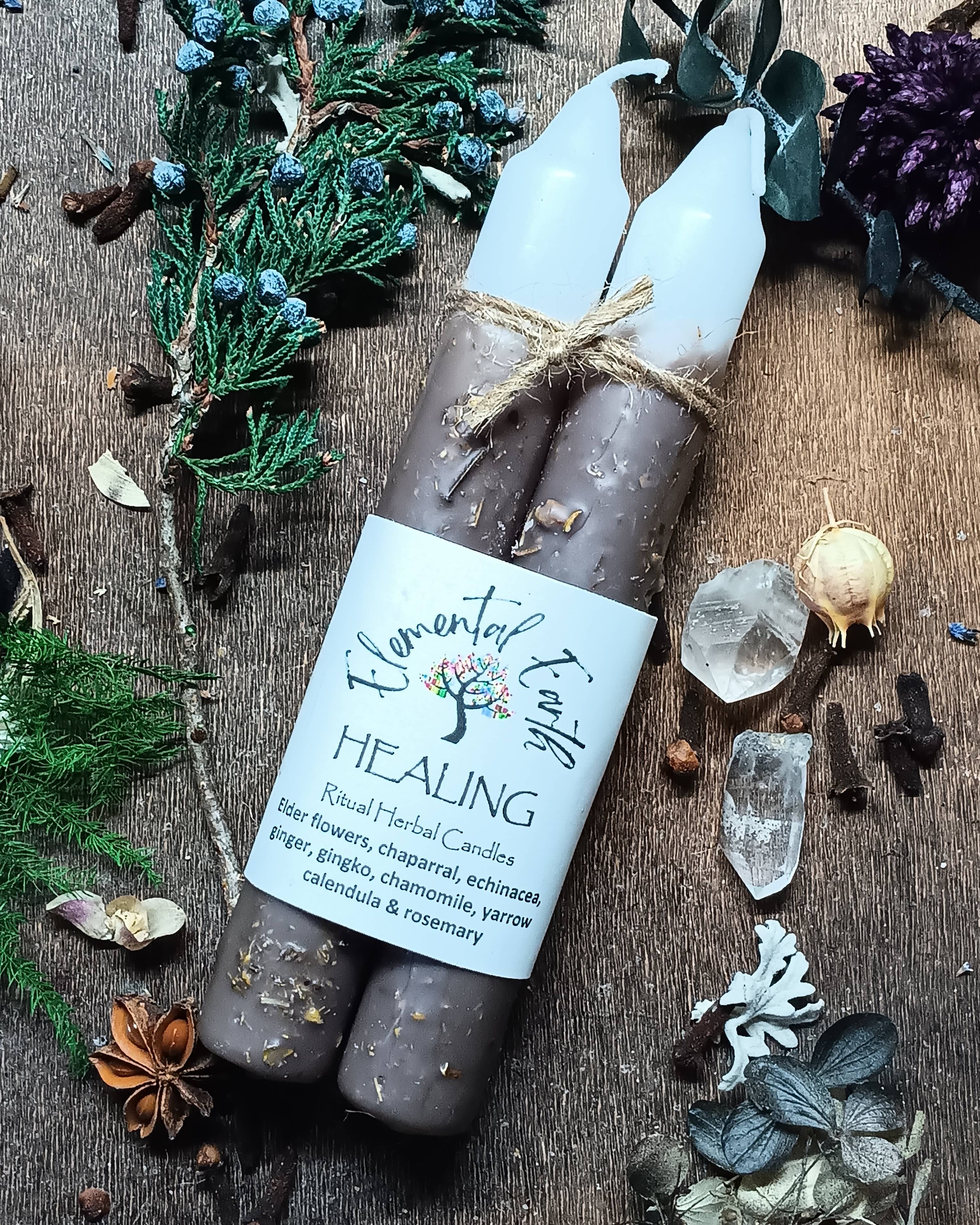 Elemental Earth - Healing Herbal Intention Candles