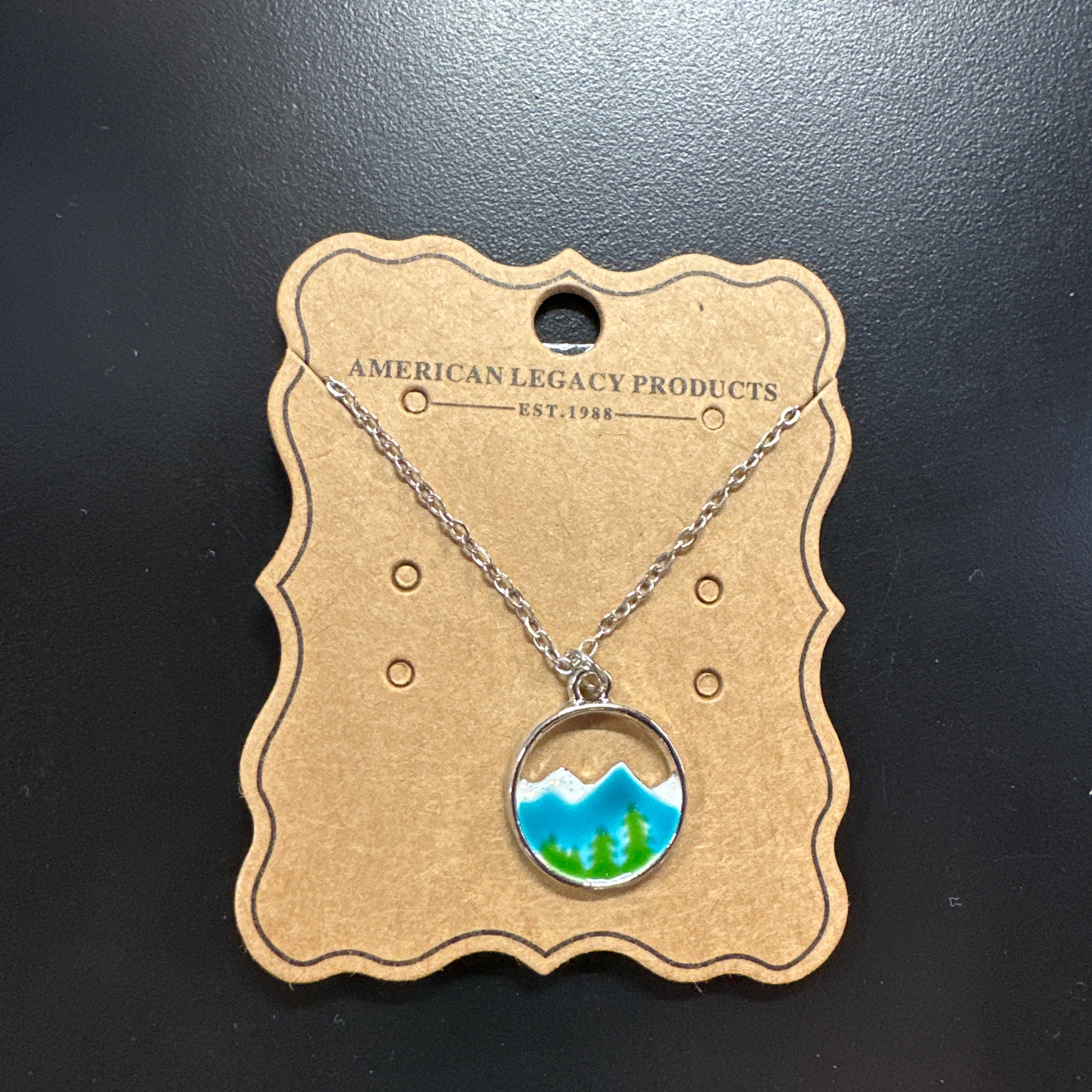 Mountain Turq/Silver-Necklace