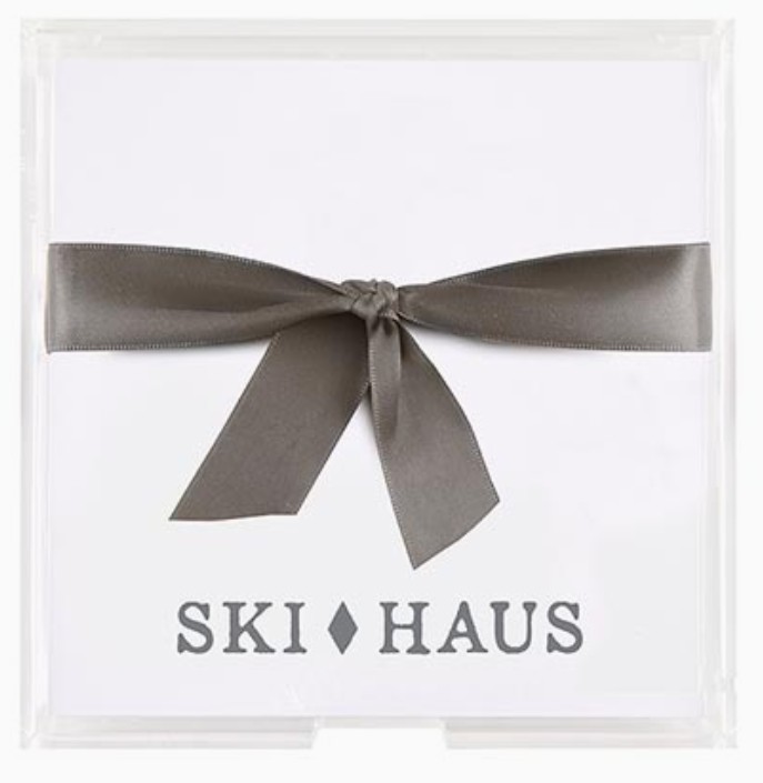 Ski Haus Notepad Acrylic box