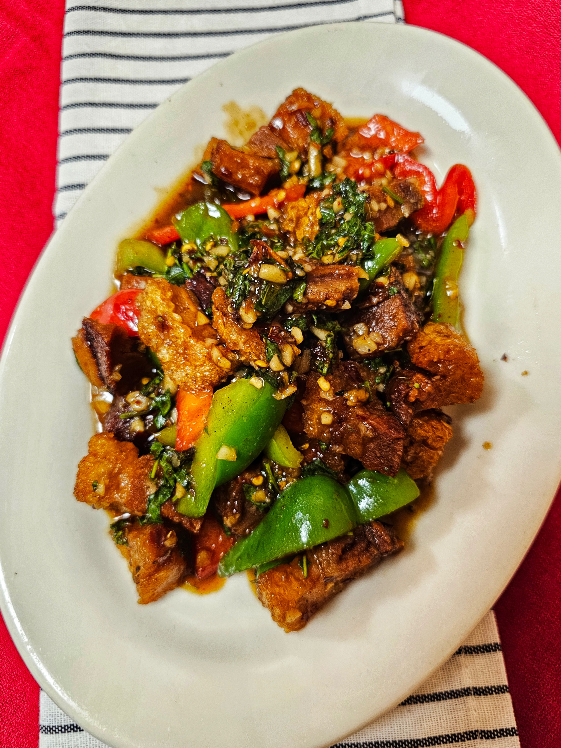 JoJo's Crispy Pork With Holy Basil
