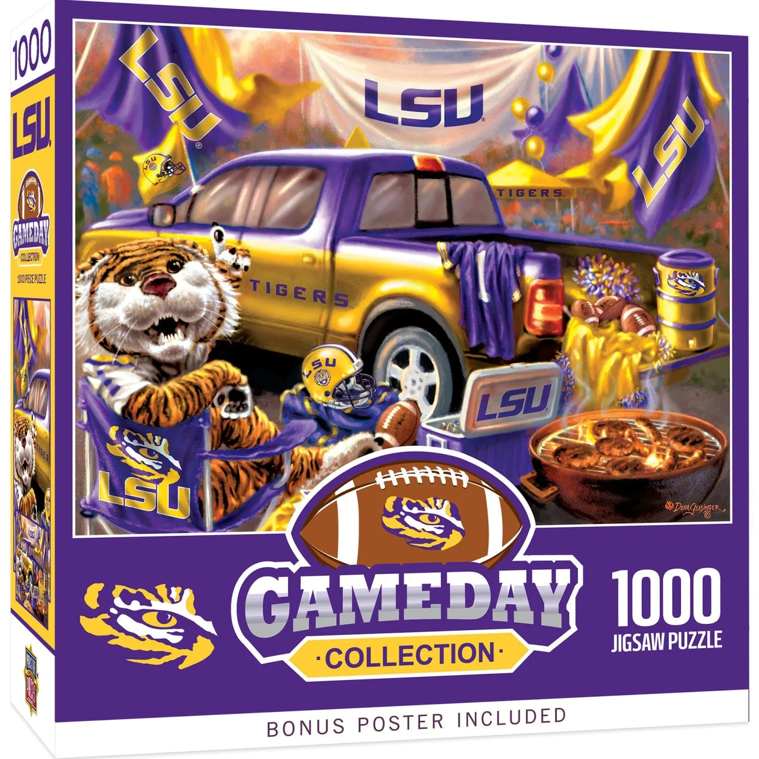 LSU Tigers 1000 Piece Gameday Design Puzzle