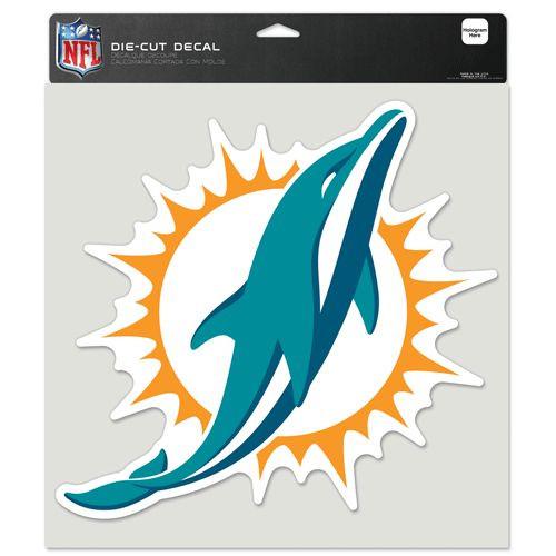 Miami Dolphins Perfect Cut Decal 8x8"